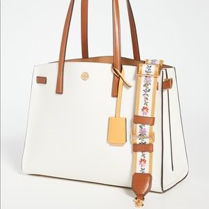 NEW Tory Burch Walker Colorblock Satchel with Webbing Strap
